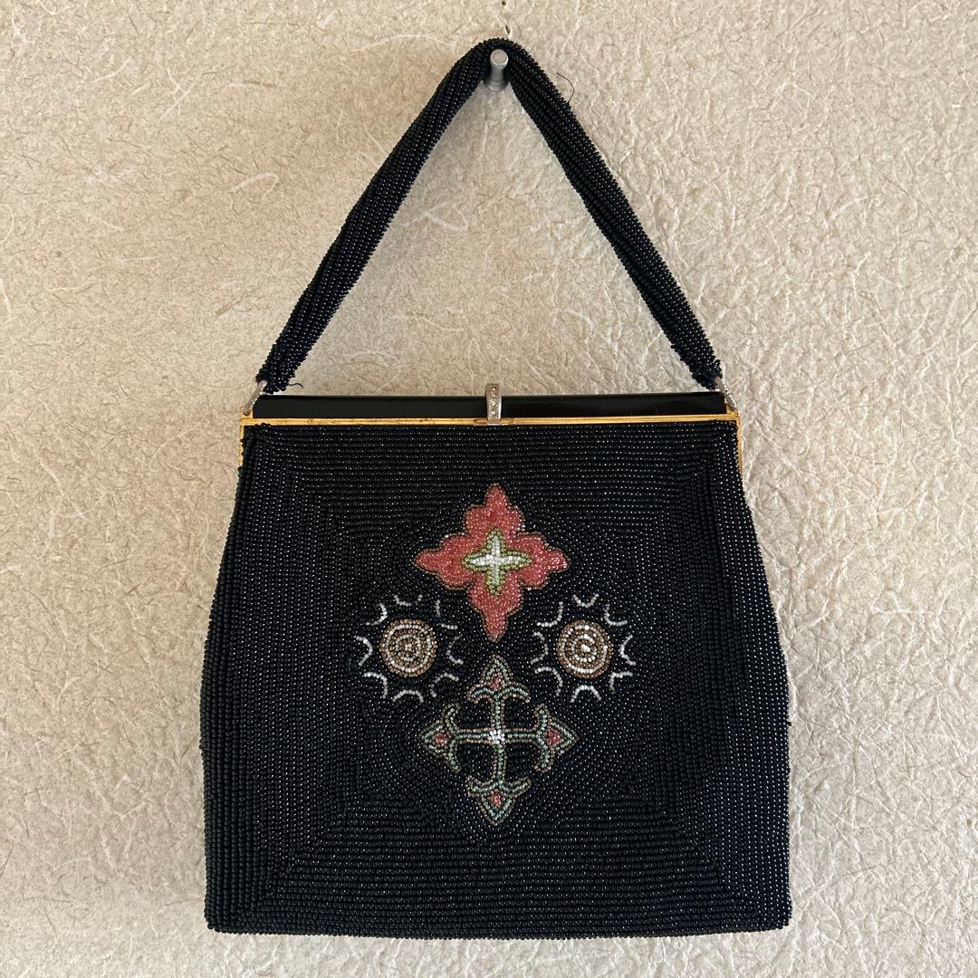 ビーズバッグ　和装　手縫い　ヴィンテージ