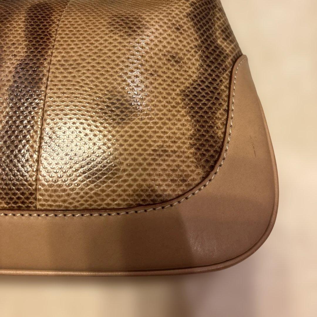 ドカベン　希少Gucci bagリザード　ジャッキー