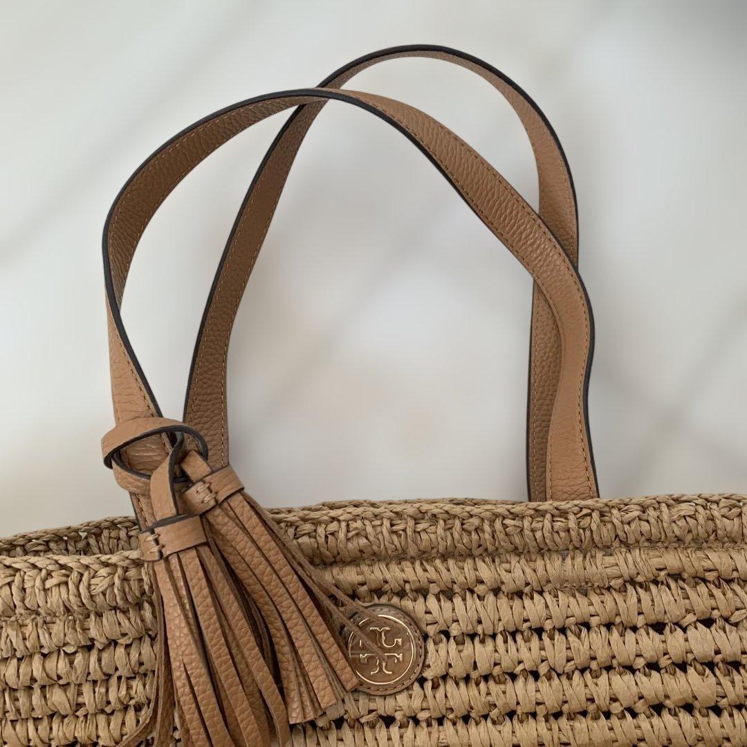 Tory Burch ベージュ トートバッグ フリンジ付き