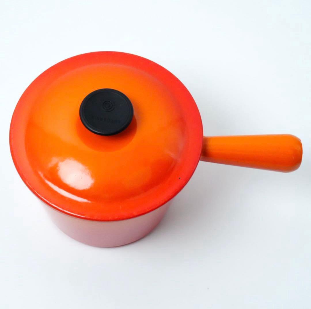 【美品】LE CREUSET　ウィンザーポット　オレンジ　16cm