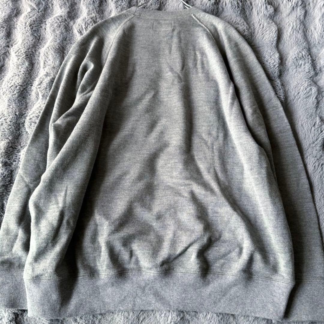 LOOPWHEELER シルク混 グレー Lサイズ ラグランスウェット ツリアミ