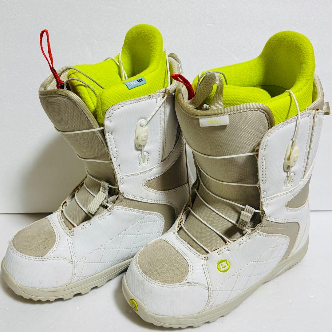 24cmバートンスノーボード ブーツ(女性用) ホワイト/イエロー