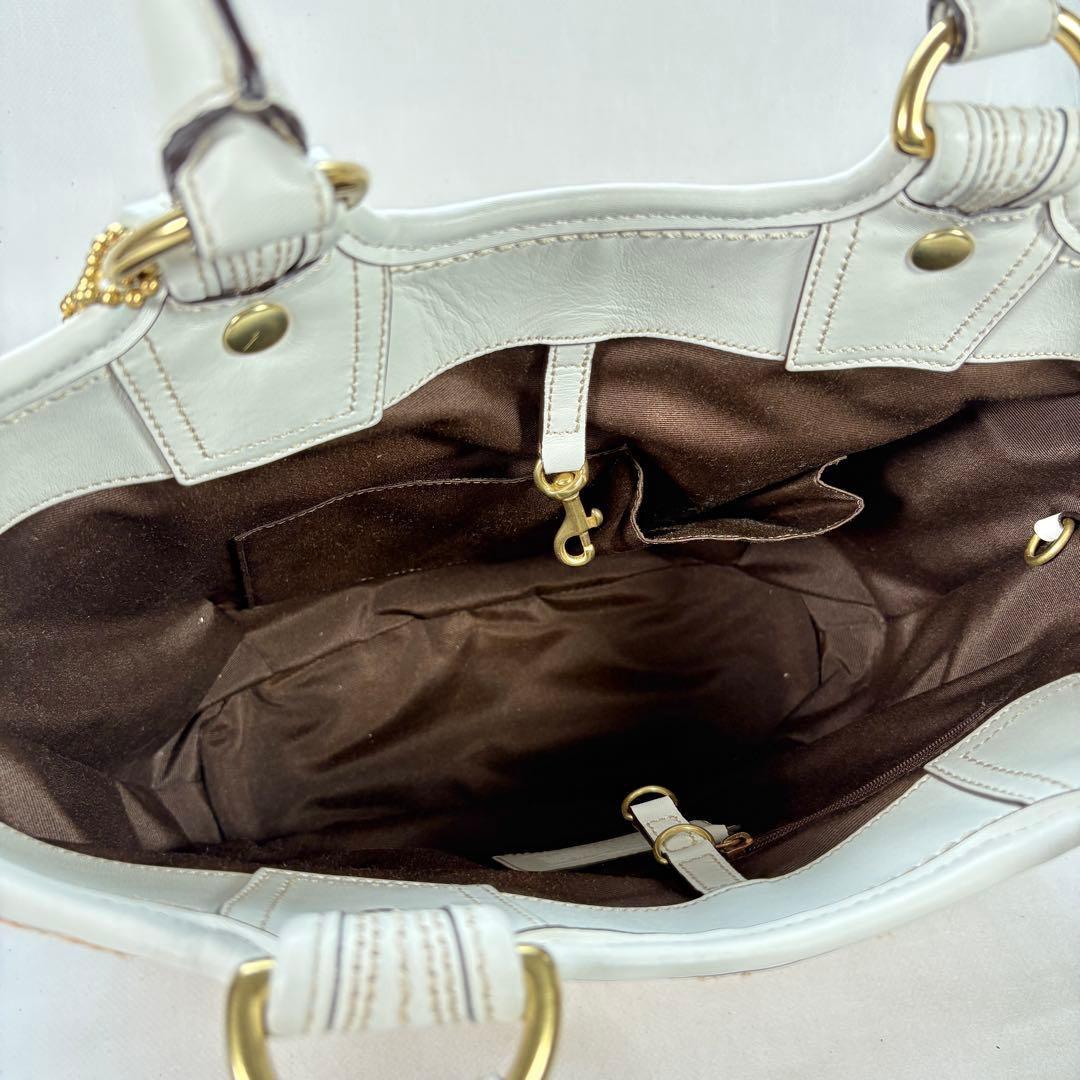 【美品】コーチ　ハンドバッグ　ショルダーバッグ　ティーローズ　カゴバッグ