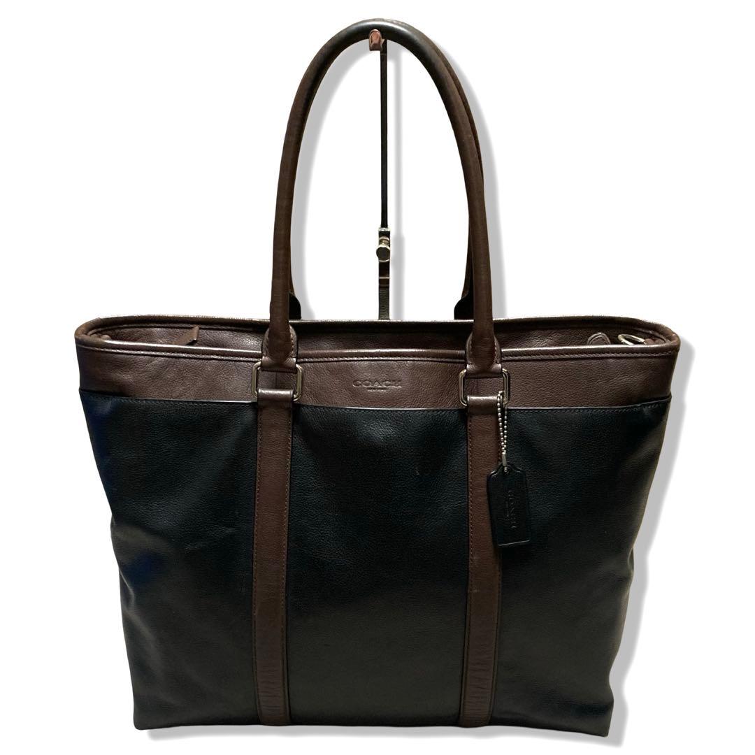 コーチ　ビジネスバッグ　2way　メトロポリタン　A4収納可　レザー　ブラック