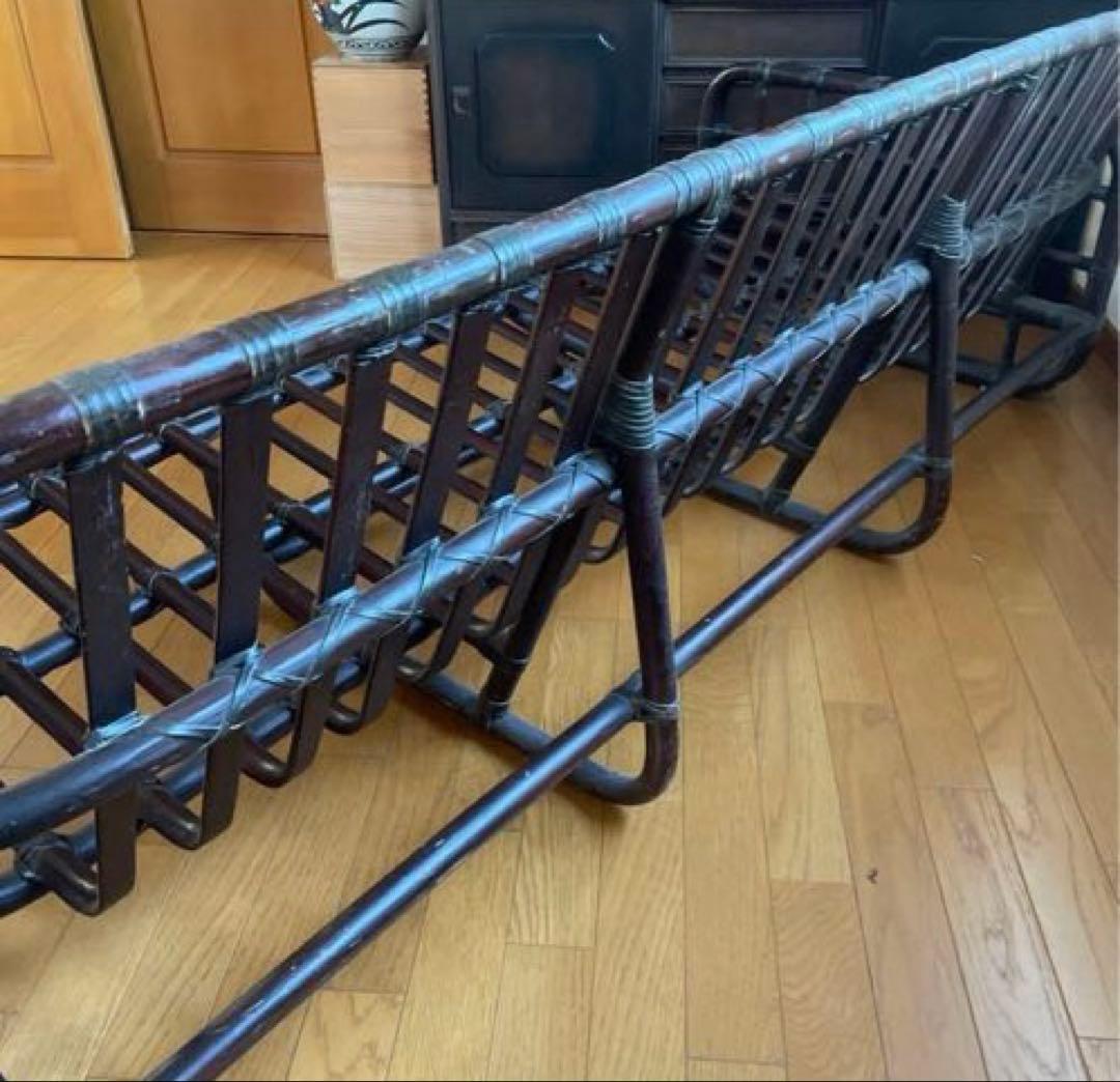 【ときや様】ヴィンテージラタン ヤマカワラタン 山川ラタン 籐 ラタンソファ