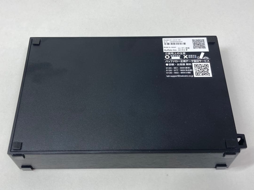 BUFFALO 2TB 外付けハードディスク HD-LE2U3-BB
