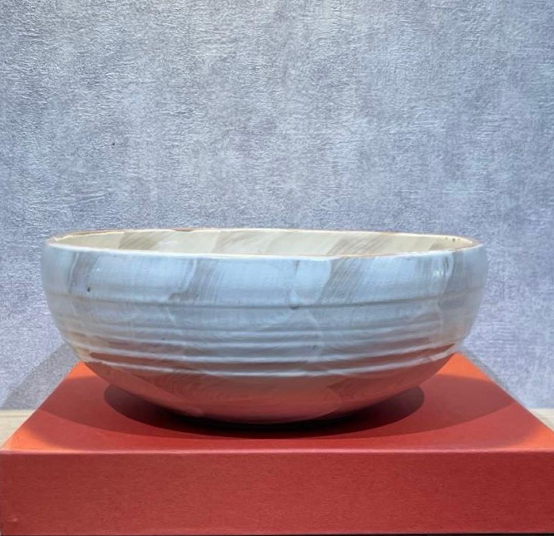 陶あん 京焼 清水焼 桔梗 秋草文 深鉢 大鉢 菓子鉢