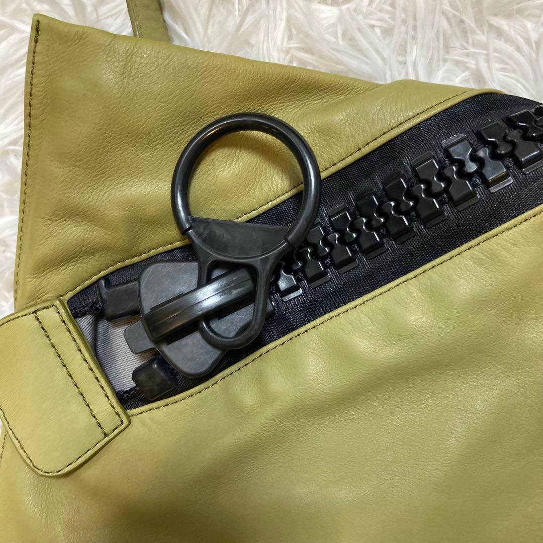 【レア】Kawa Kawa カワカワ ショルダーバック ビッグファスナー レザー