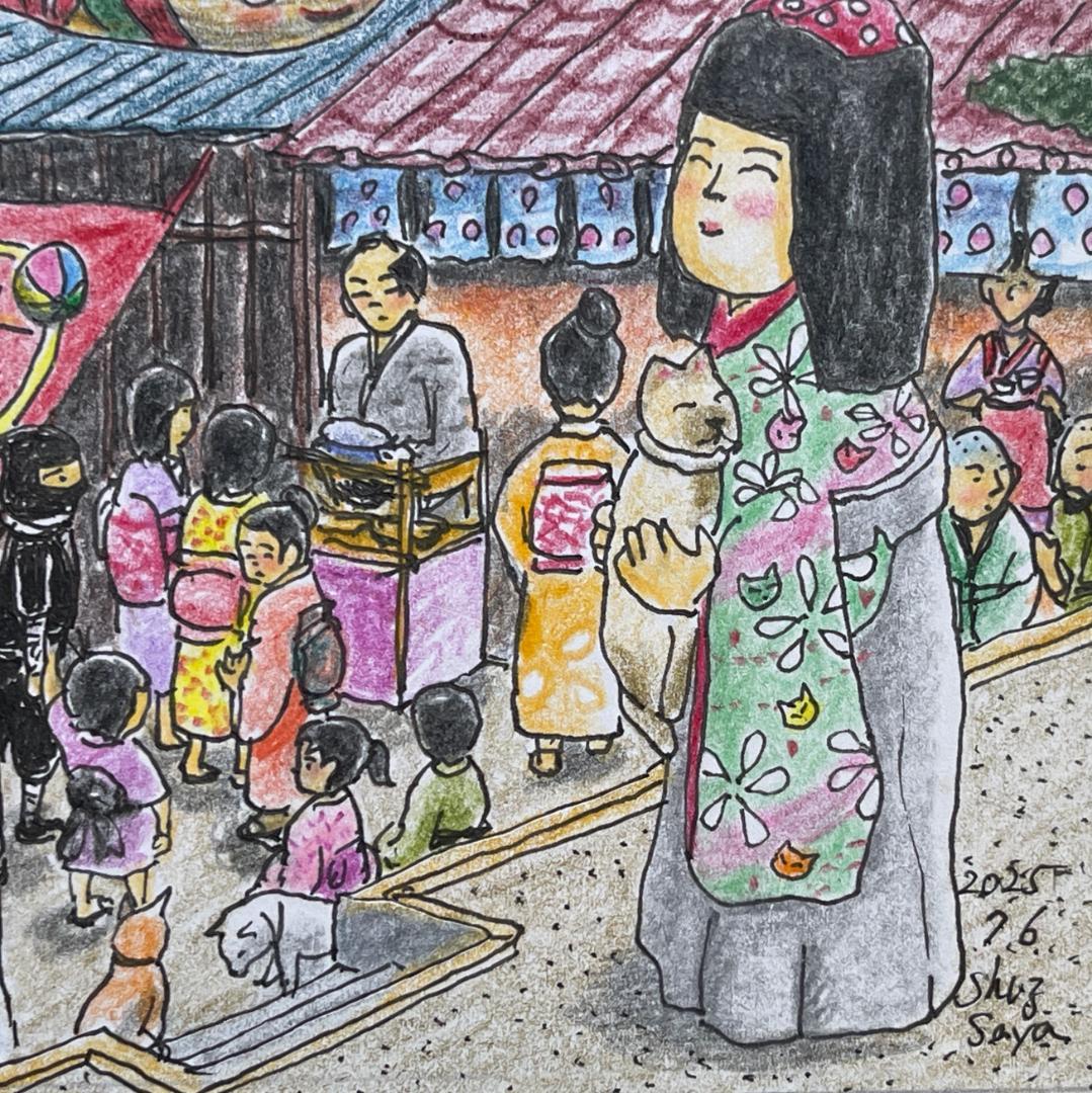 ま*み様 木製オリジナルこけしとオリジナル絵画セット（by ShuzSaya/絵