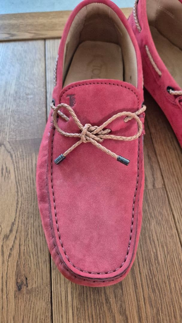 新品未使用 TOD'S ドライビングシューズ レッド
