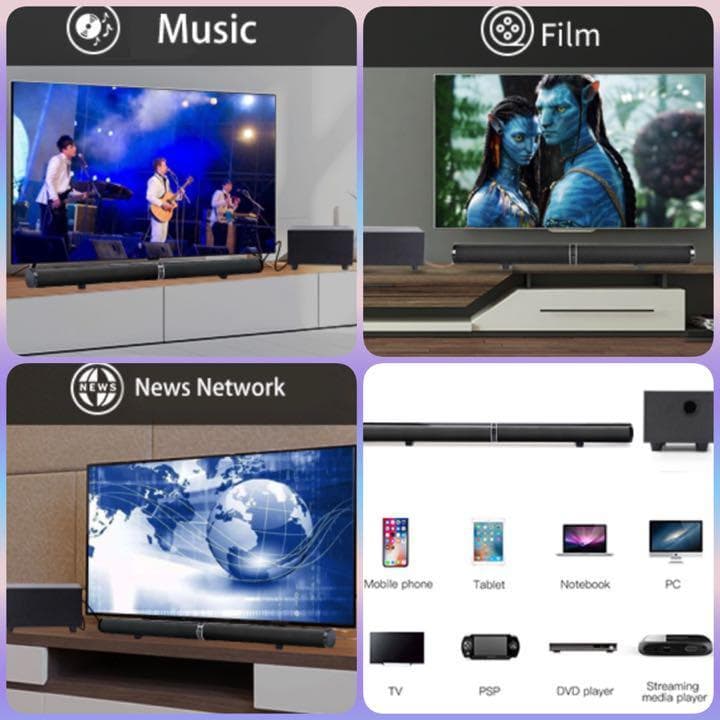 ❤映画館の様な臨場感溢れる3D立体サラウンド♪❤サウンドバー＆サブウーファー