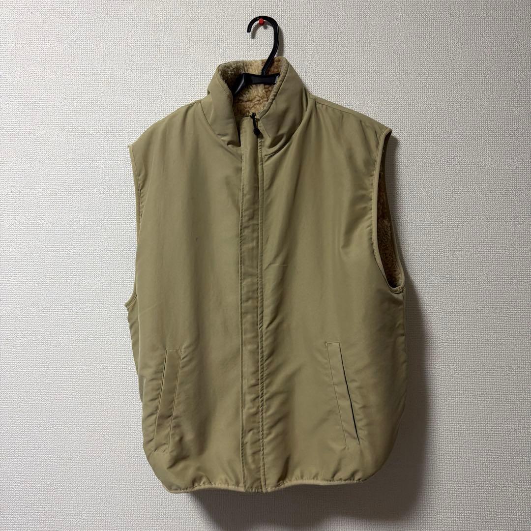 STUSSY ステューシー ボアフリース ベスト ベージュ カラーブロック