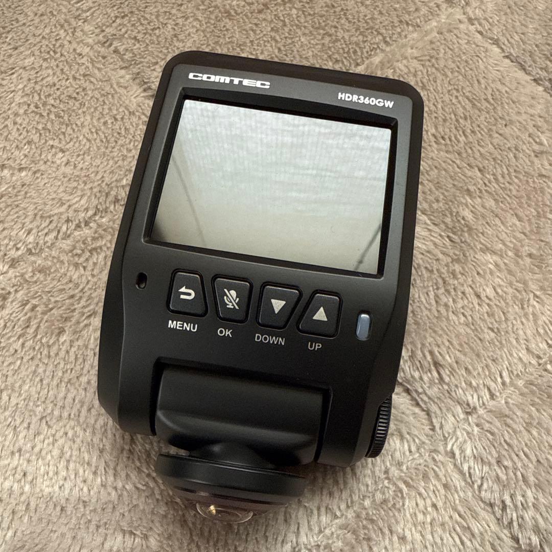 コムテック HDR360GW ドライブレコーダー 360°+リアカメラ