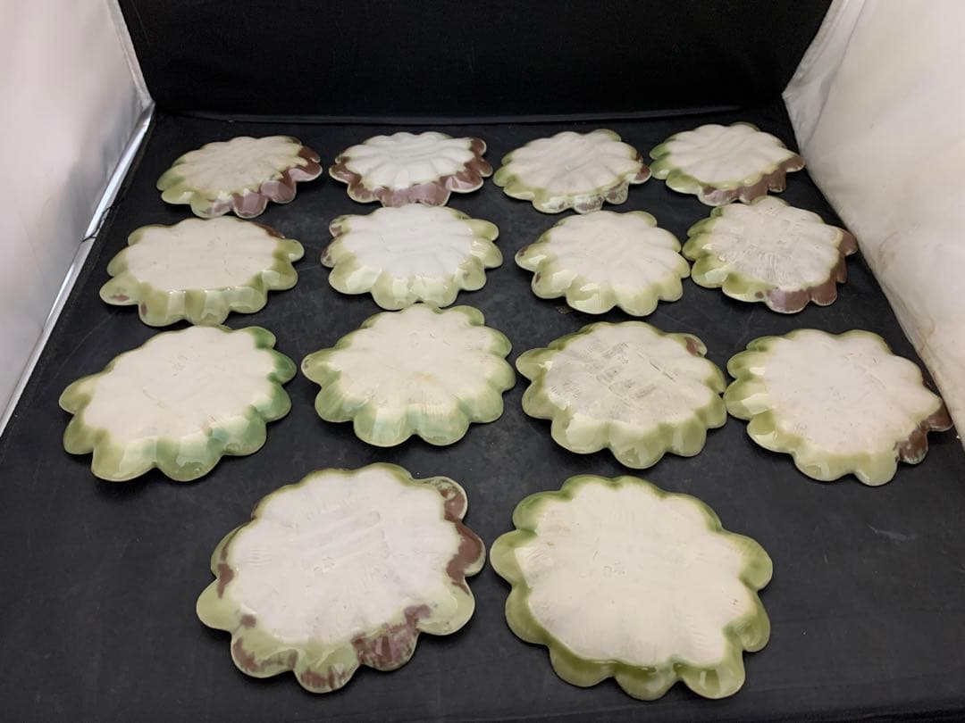 京　寳悦 作　花形皿　小皿　14枚　器　お花