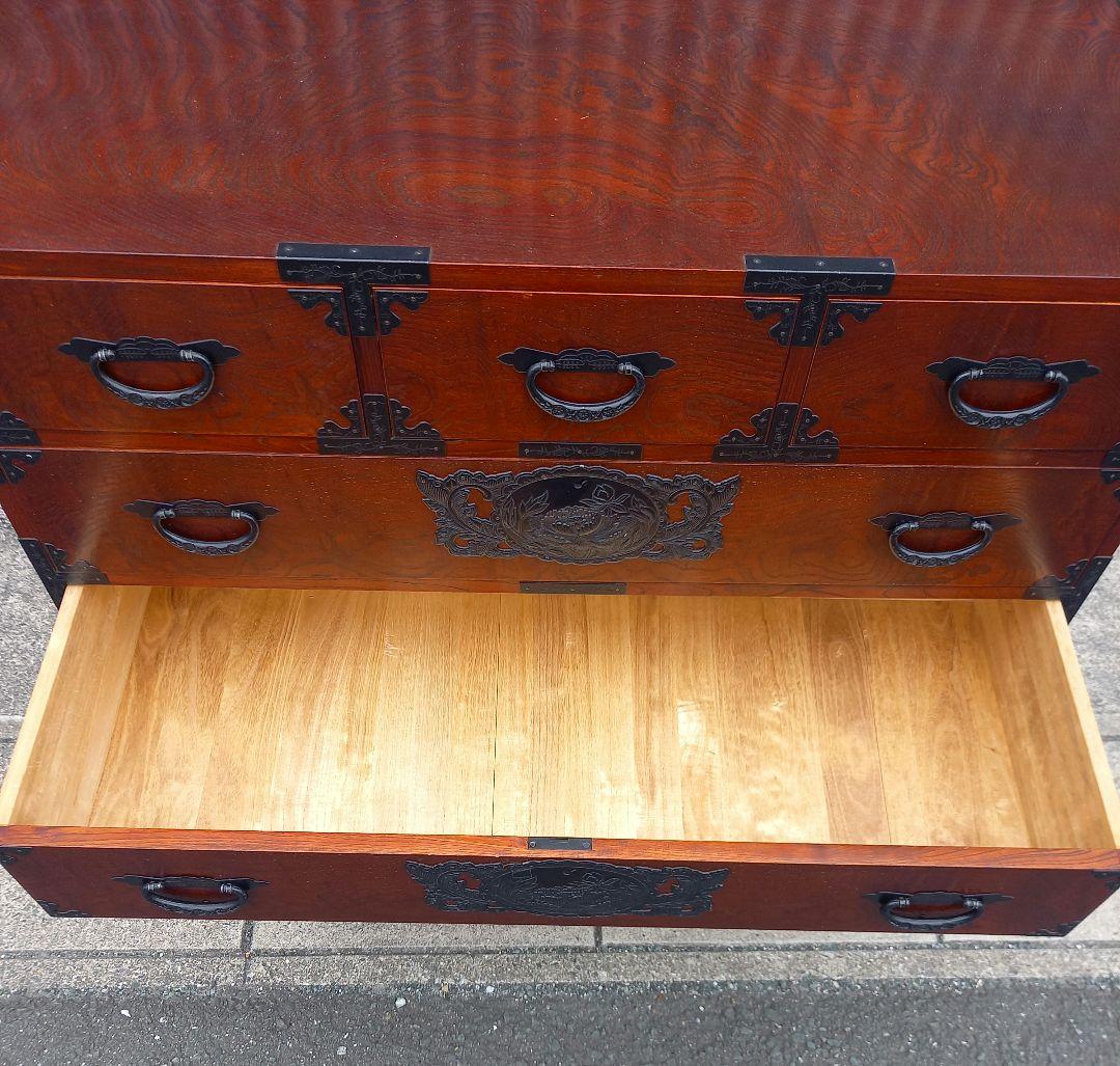 美品　仙臺箪笥　最高級　五段箪笥　鍵付き