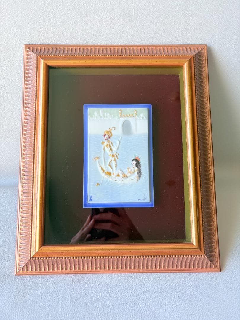 マイセン　陶板　アラビアンナイトより「ゴンドラ」プラーク