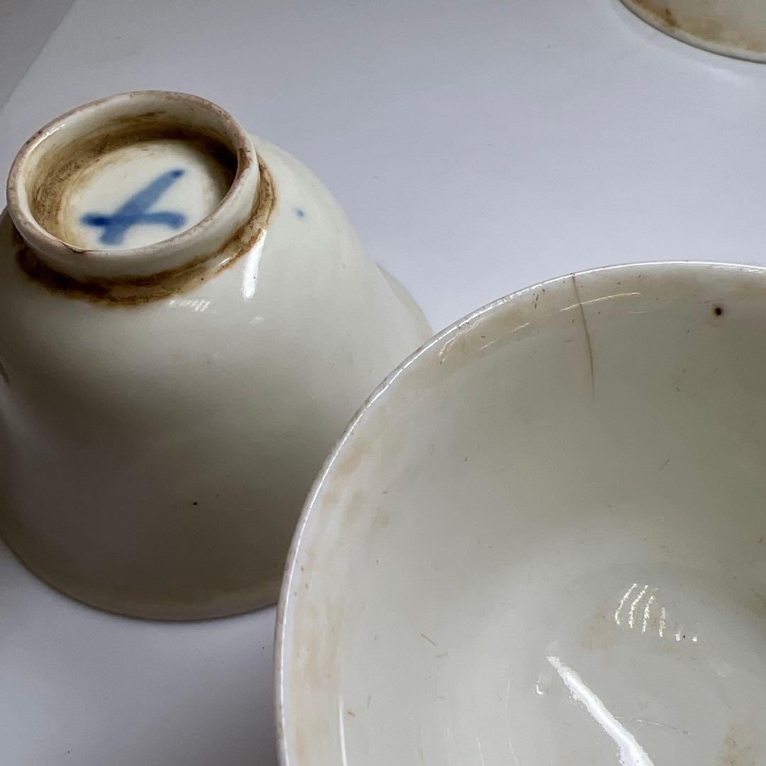 古代　白高麗　煎茶碗6客　口径約7.5㎝　東Y8-0106☆2F