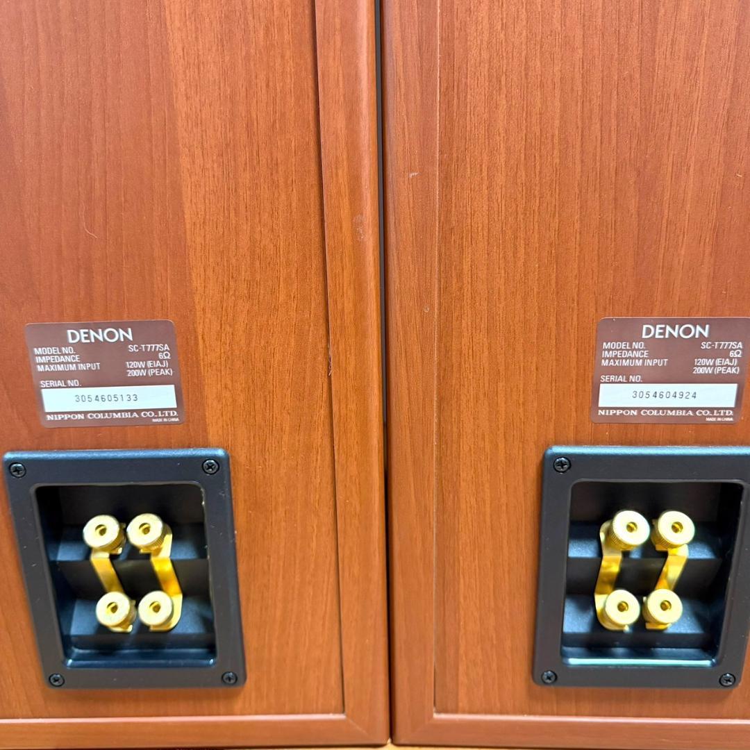 ☆美品 デノン SC-T777SA トールスピーカーペア ジャンパープレート 付