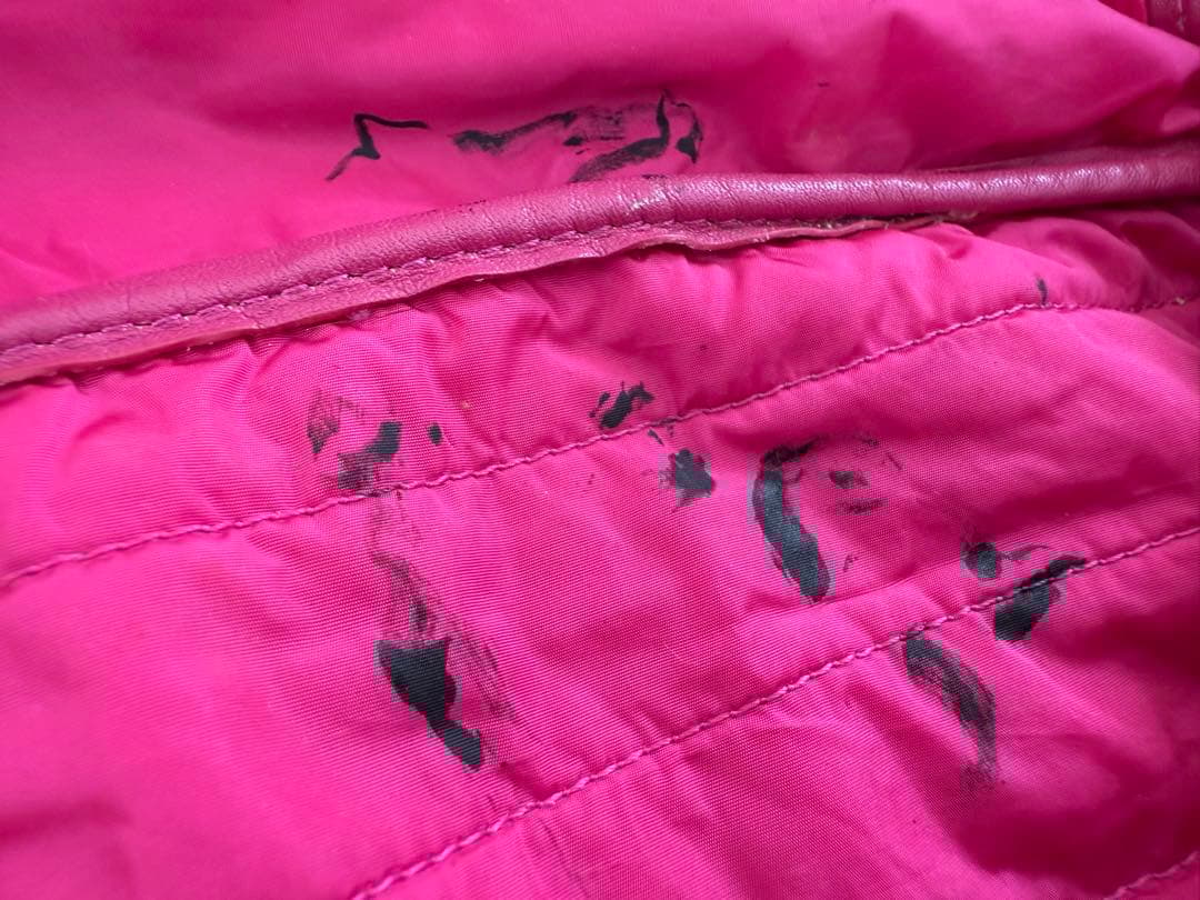 【希少/ピンク】CHANEL ナイロン マトラッセ チェーンショルダー シルバー