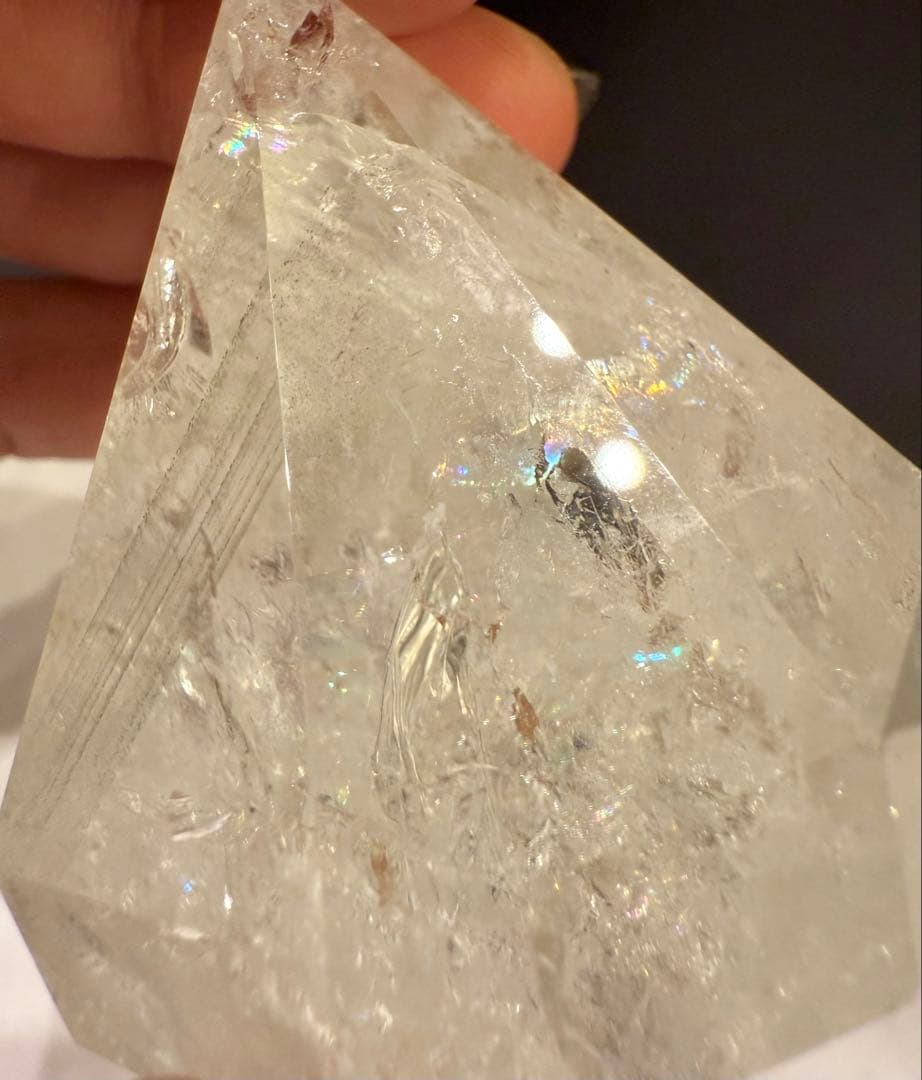 レア♡ ファントム入り 水晶 ダイヤモンド 虹 天然石