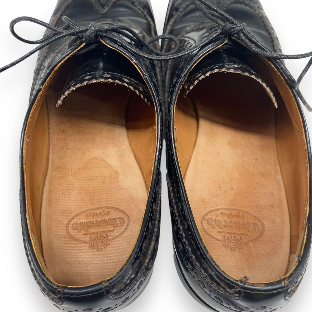 美品■チャーチ　BURWOOD　ビジネスシューズ　ウィングチップ　黒