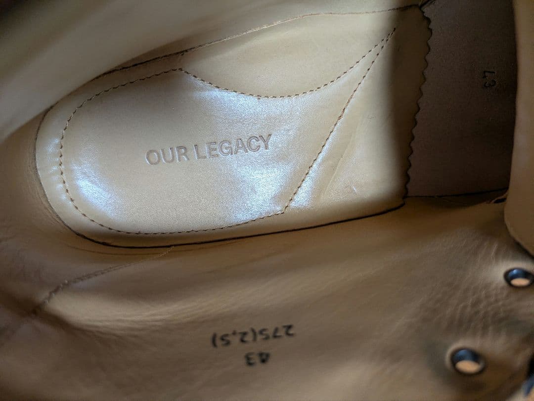 靴 OUR LEGACY CHUKKA BOOT DIM BLACK 43