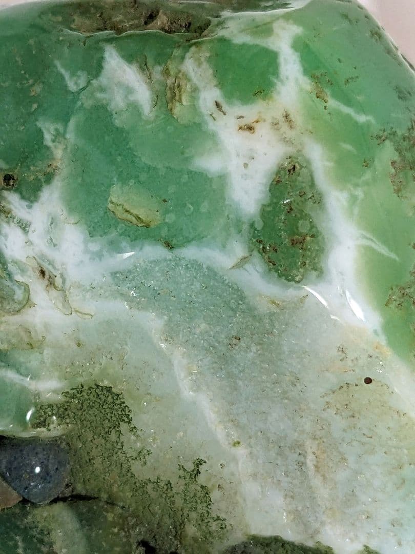 ♦鑑賞石飾り 置物？ 中国翡翠 水石 盆石 鉱物 置物 飾り 骨董品