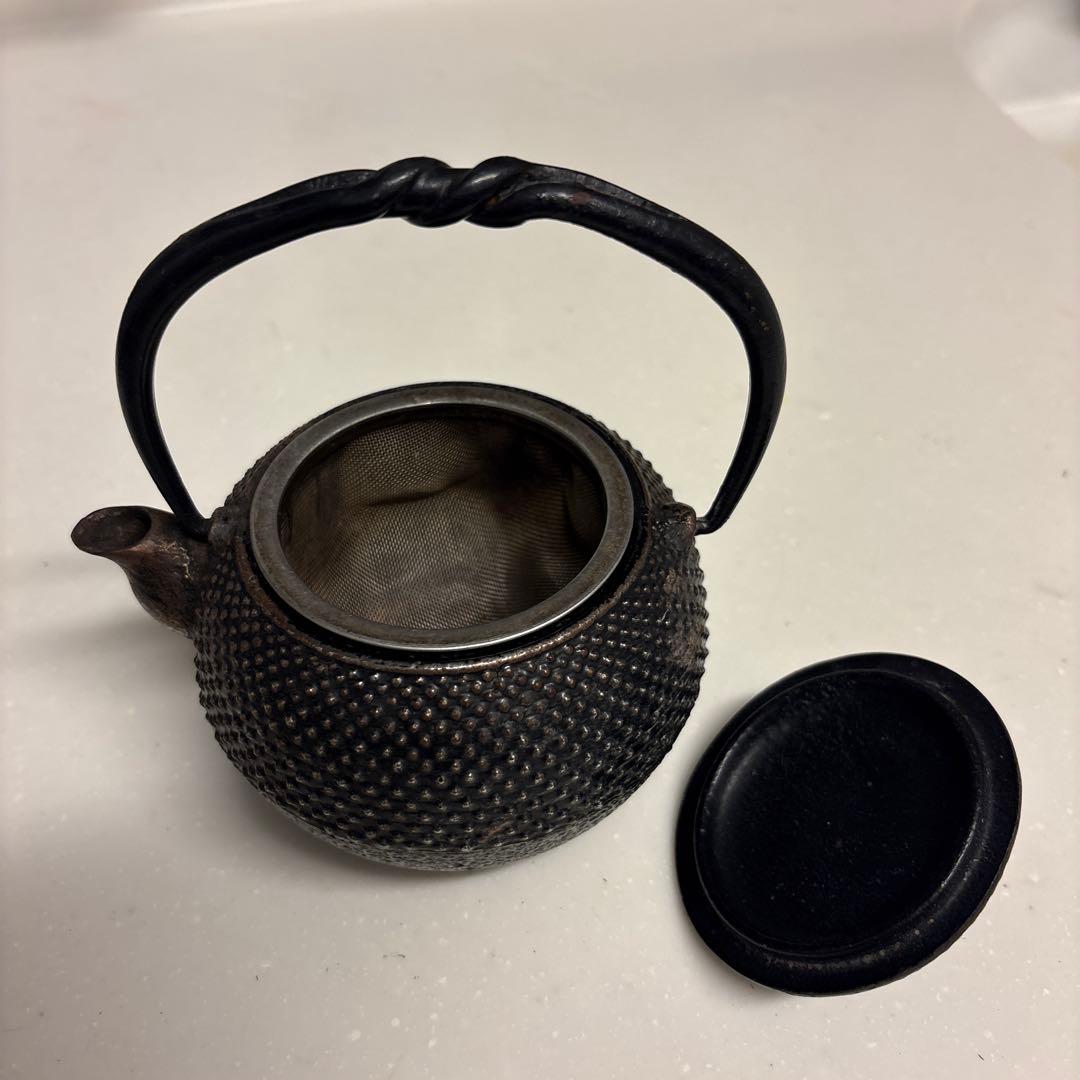 工房和秋 金野 和秋作 砂鉄鉄急須 南部鉄瓶　南部鉄器
