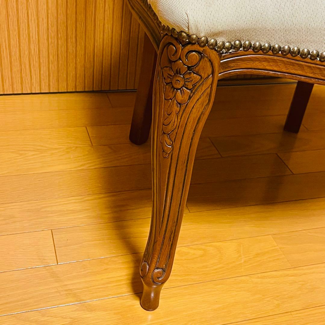 【美品】仏フランス アンティーク家具 プチポワン アームチェア ゴブラン織り