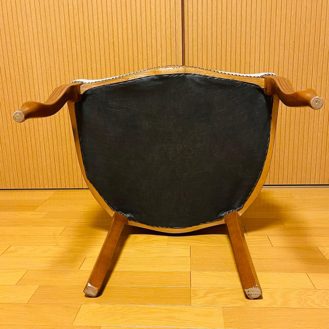 【美品】仏フランス アンティーク家具 プチポワン アームチェア ゴブラン織り