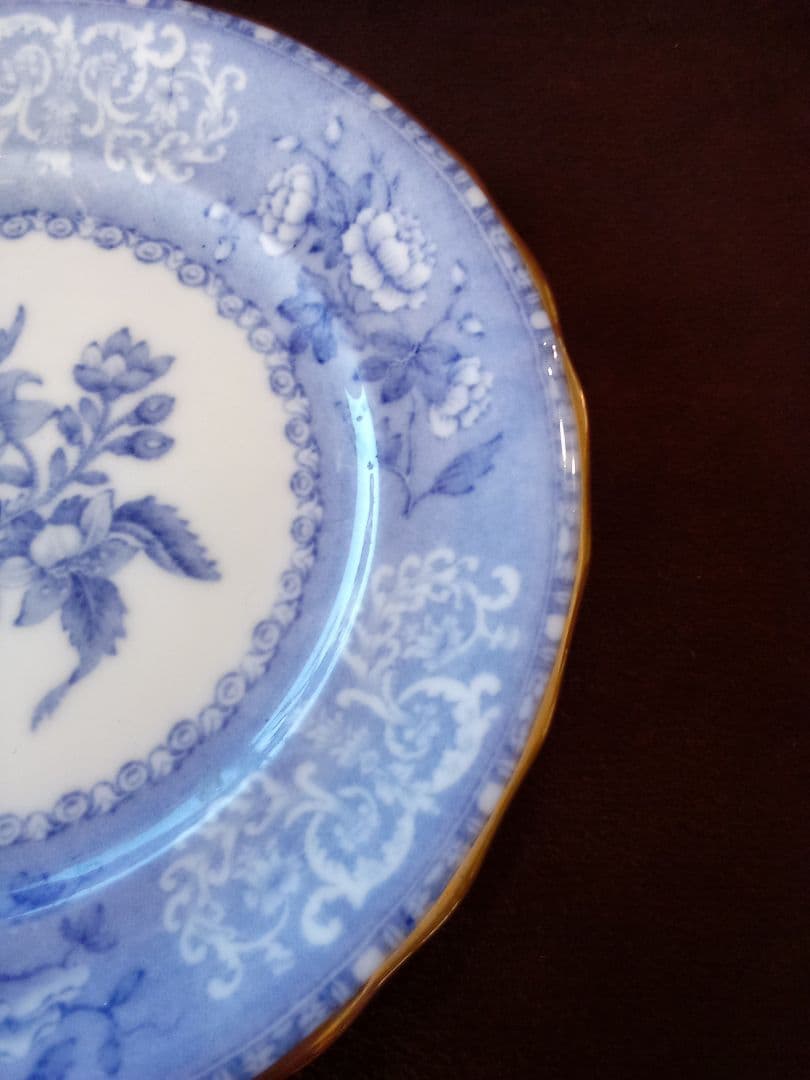 イギリス スポ—ド ケ—キ皿５枚セット「カミ—ラ」1910年代