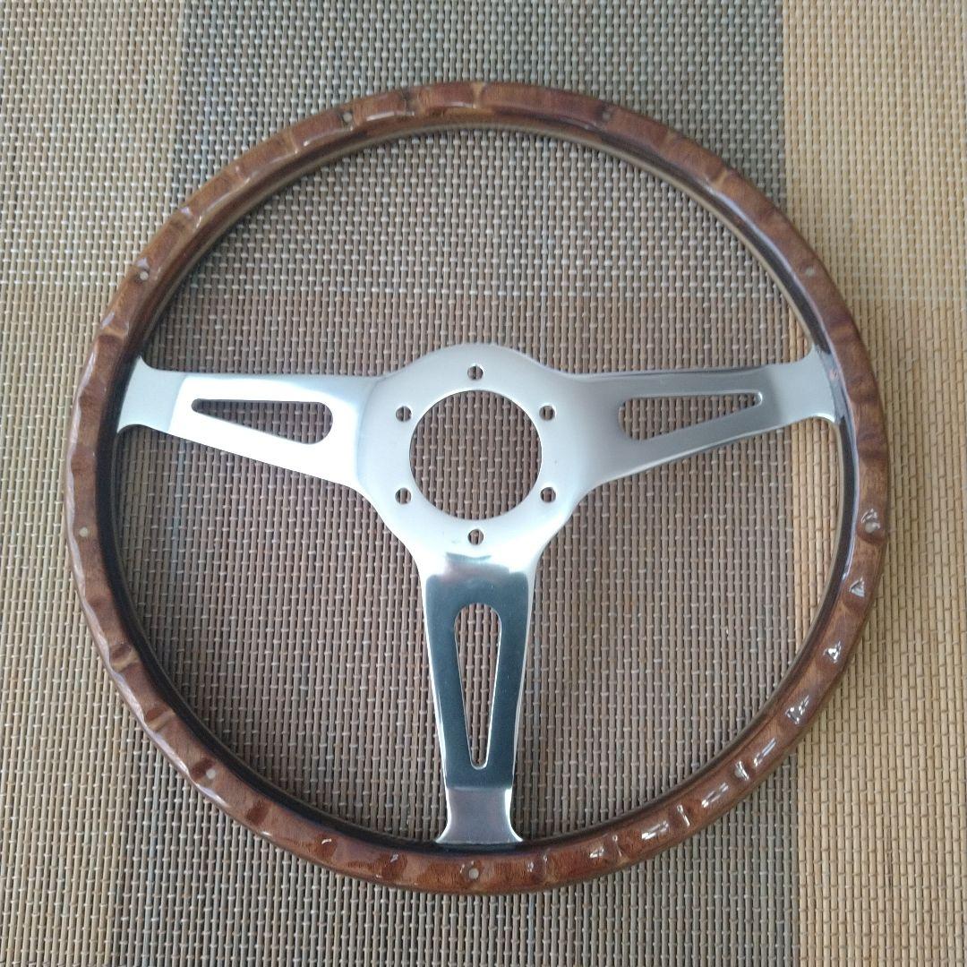 美品 ウッドステアリング Φ36