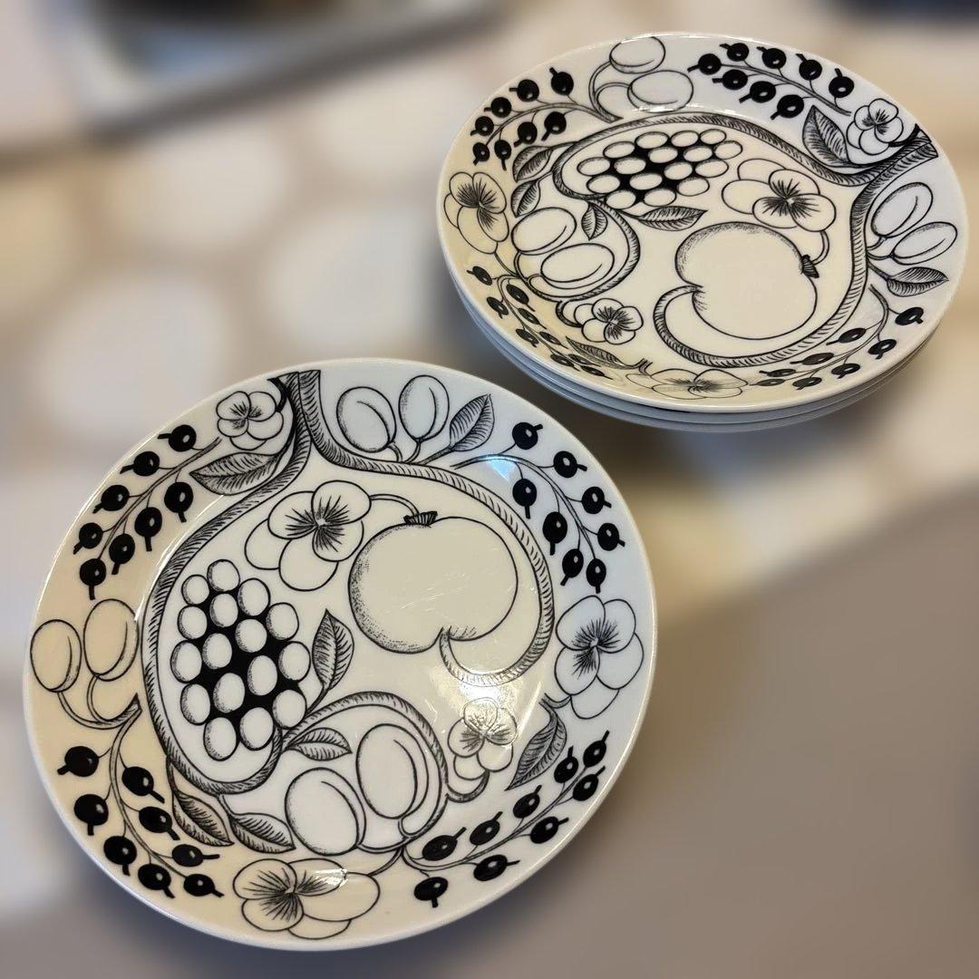 【超美品】ALABIA アラビア ブラック パラティッシ 皿 4枚セット