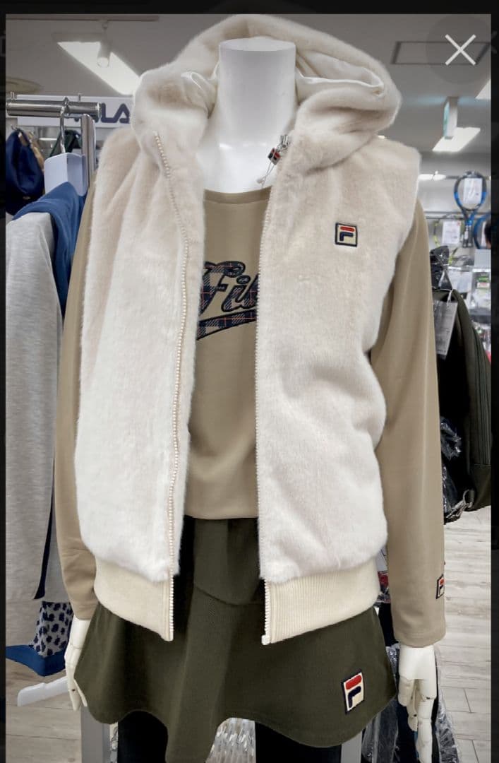 フィラフェイクファーベスト♡ホワイトМサイズ