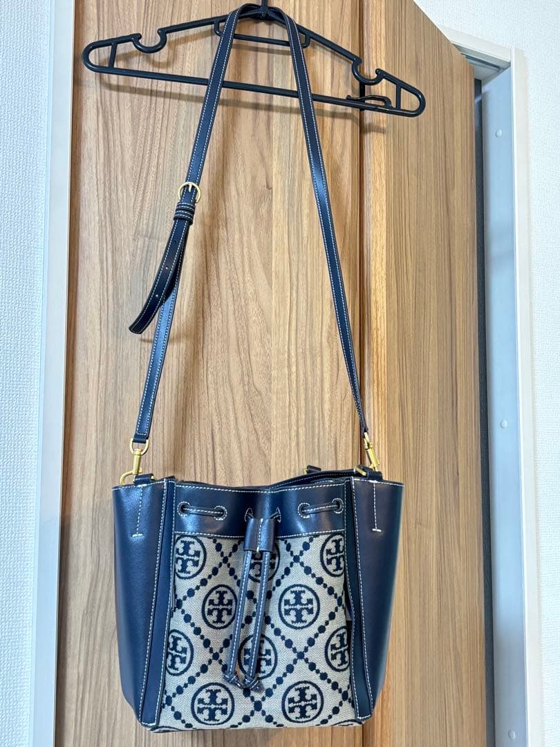 TORY BURCH モノグラムジャカードバケットバッグ
