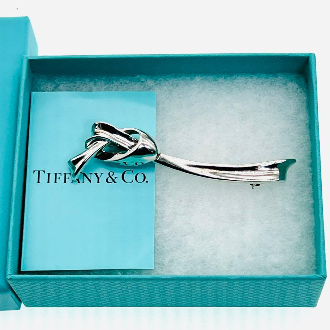 希少 ティファニー ブローチ リボン リボンモチーフ ノット シルバー