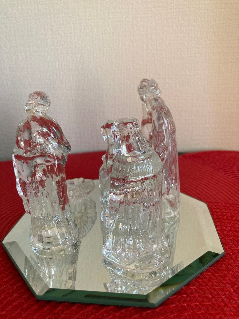 ✴︎未使用品✴︎キリスト降誕クリスマス　クリスタルガラス6体セット　クリッペ