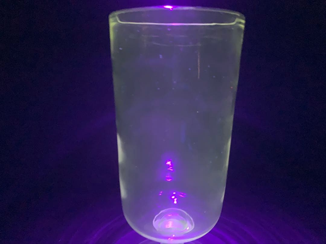 剣先 蓋付 ガラス瓶 ウランガラス 戦前 駄菓子瓶 気泡硝子 脚付 キャニスター