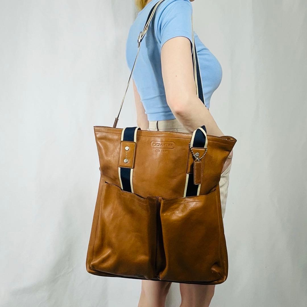 Coach コーチ　ヘリテージレザー２WAYトートバッグ70558 ユニセックス