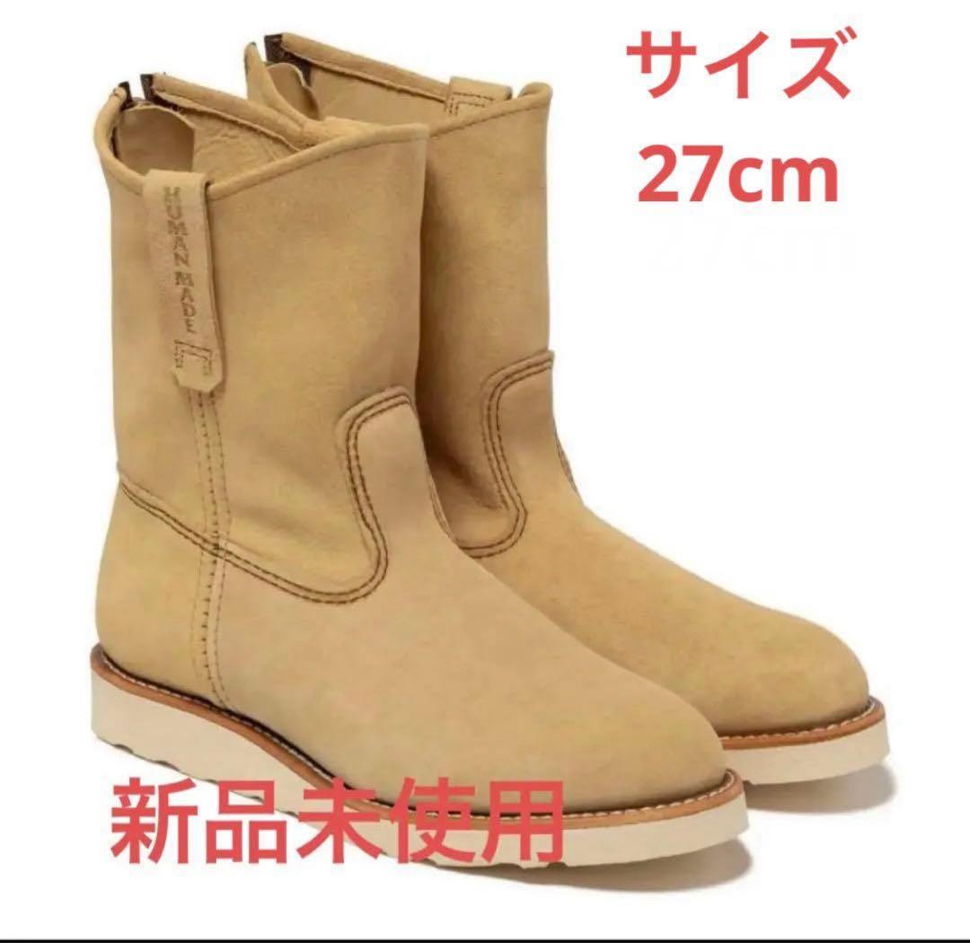靴 HUMAN MADE x RED WING PECOS US9 \"BEIGE\"