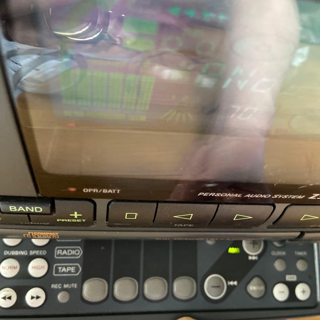 SONY ポータブル CD・MD・カセットデッキ取説有り　リモコンなし