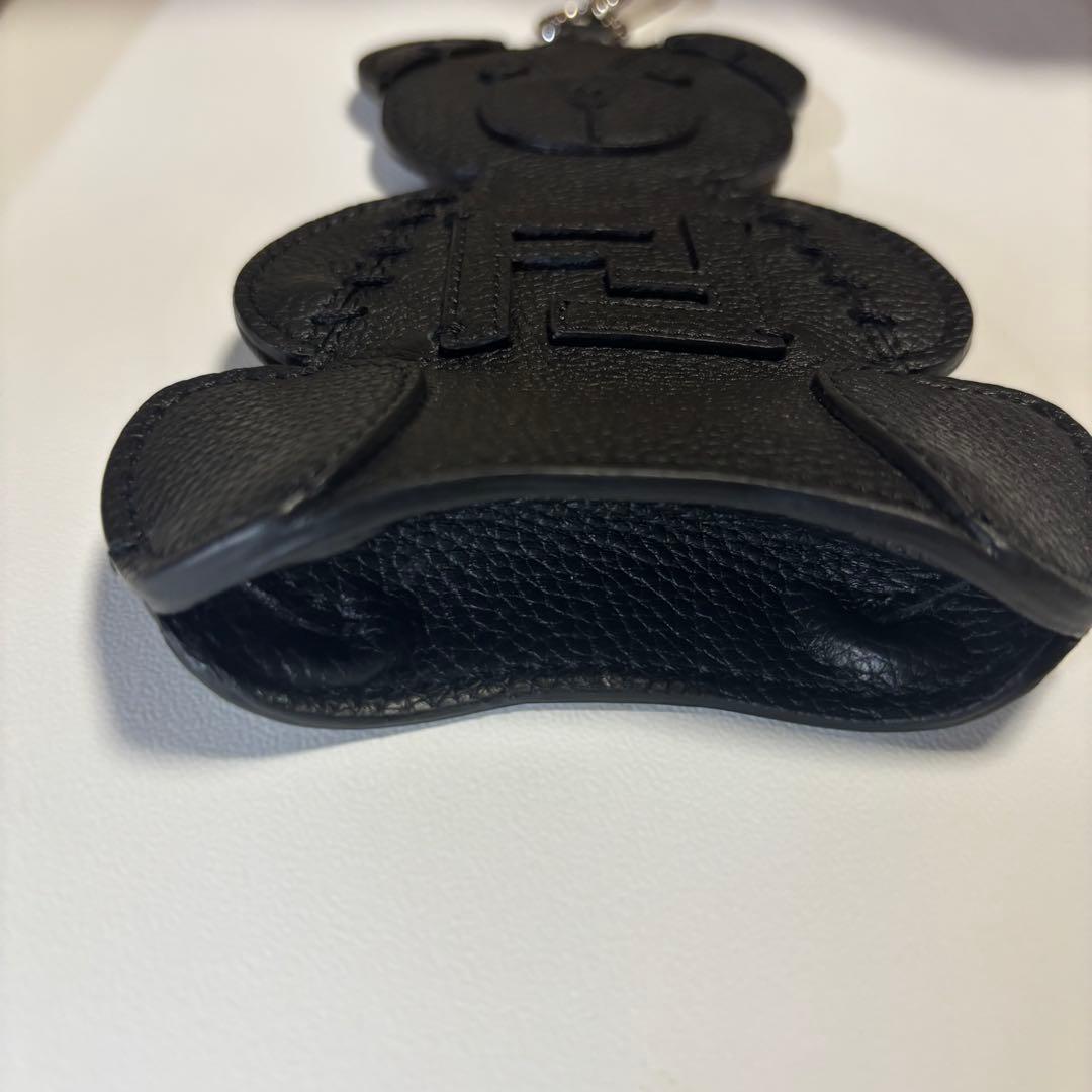 FENDI Roma レザー製 ベア型 チャーム キーホルダー