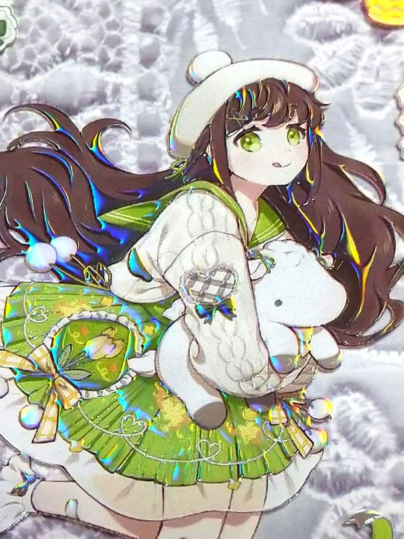 ✩のこり２✩J629＃熊古力(立体虹光)浮光文创切り売り海外人物マステ女の子