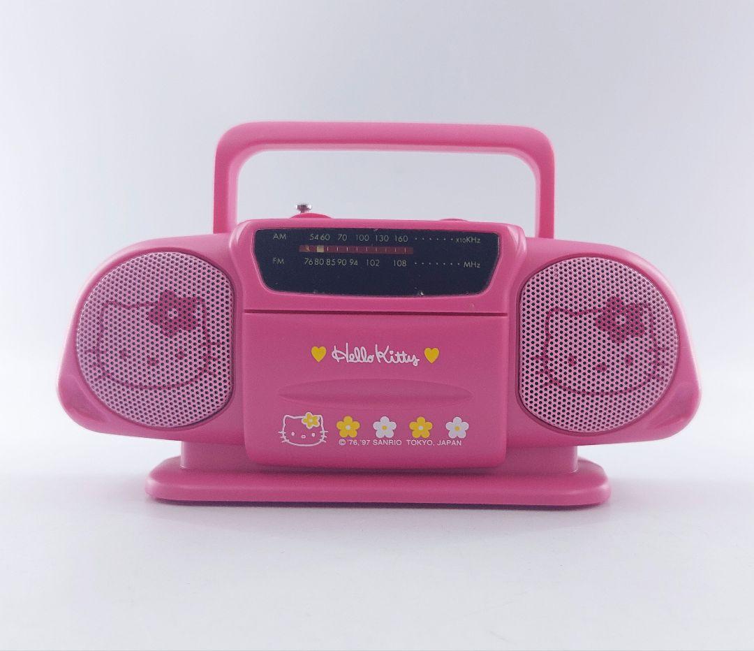 【美品】サンリオ ハローキティ ミニ ラジオ AM/FM 箱・取説有
