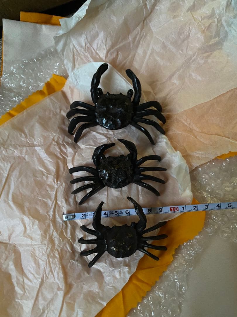 唐銅　ミツ組　蟹