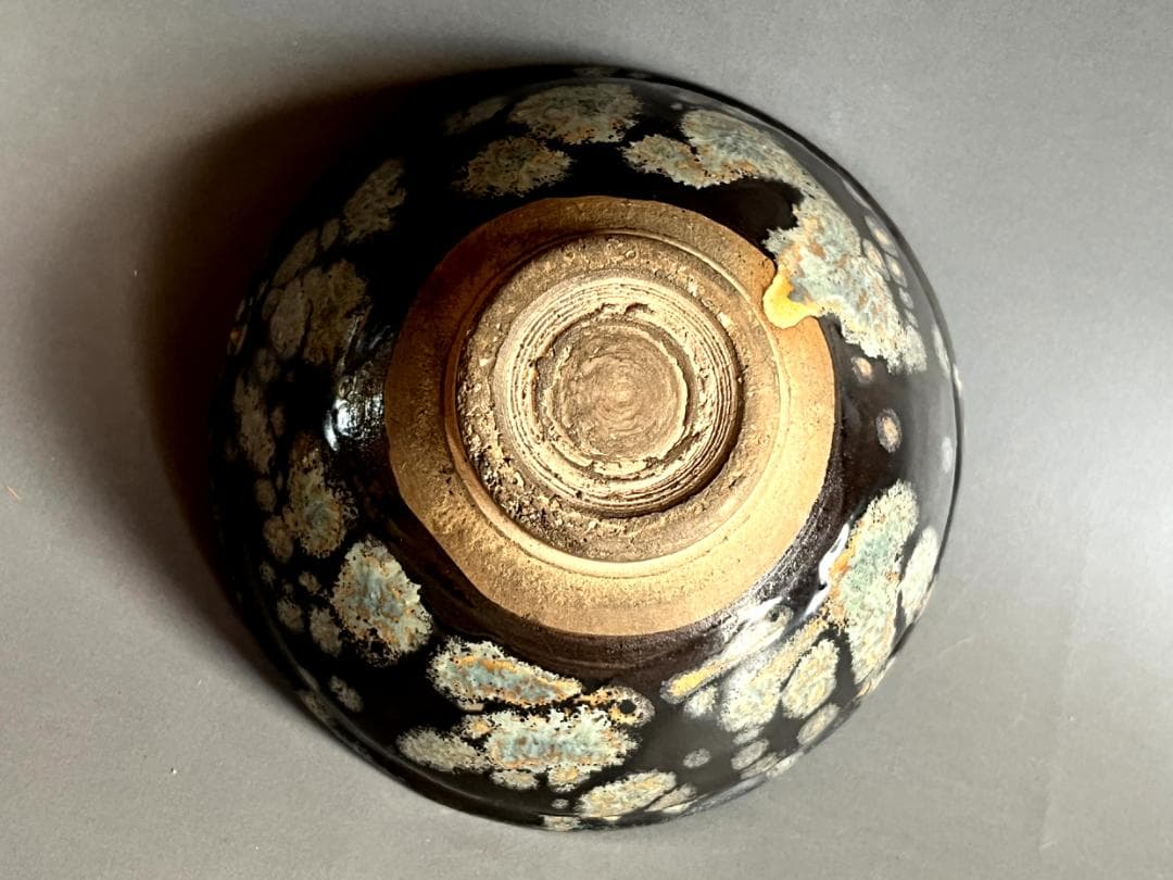 茶碗■茶人放出品！ 玳玻中国天目茶碗 宗 古茶碗 古玩 唐物 時代物 骨董品■