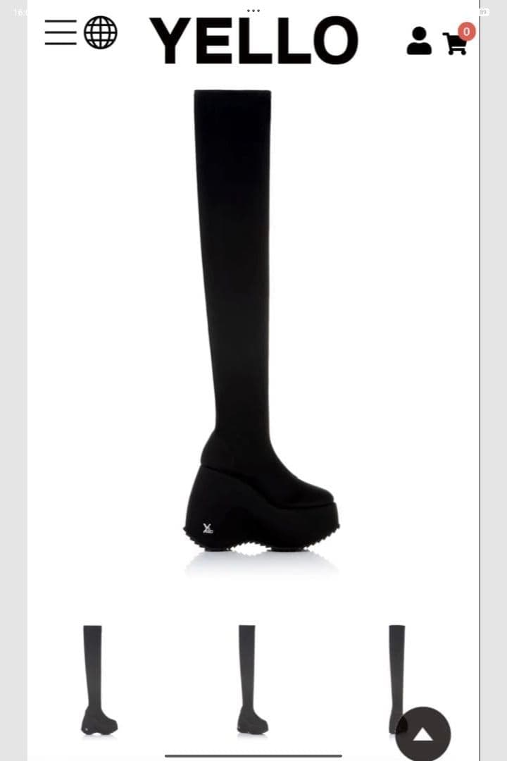 yello　TOKYO BLACK PLATFORM LONG BOOTS　新品