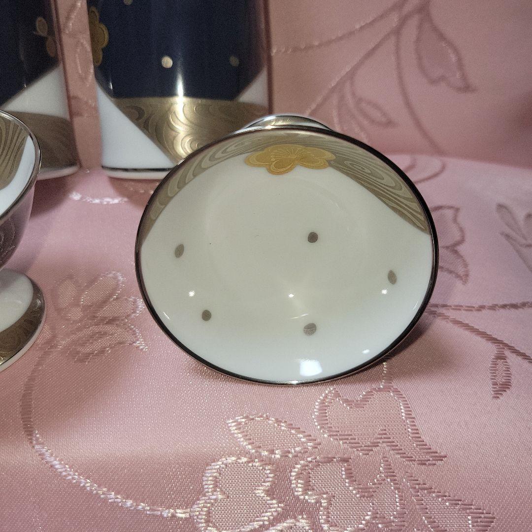 ノリタケ 和食器　雪見銀彩　酒器揃 徳利 盃