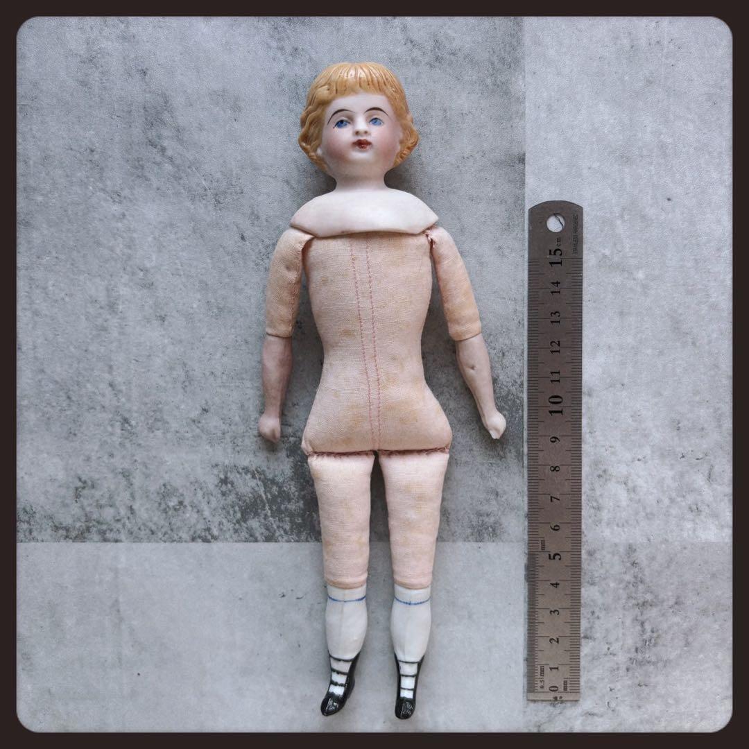 アンティーク　ブロンド　パリアンドール ビスクドール　チャイナヘッドドール