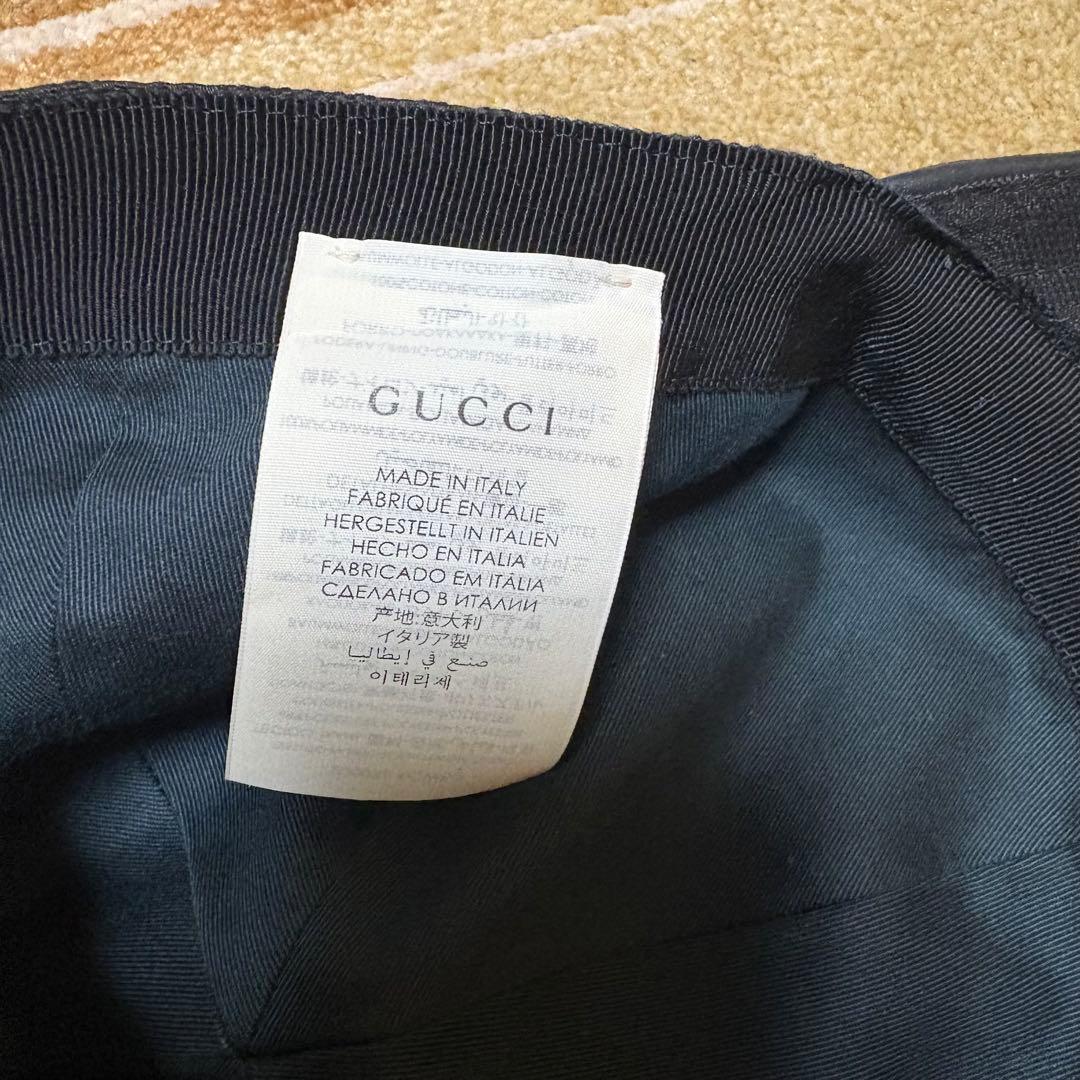 GUCCI GGキャンバス ベースボールキャップ ブラック